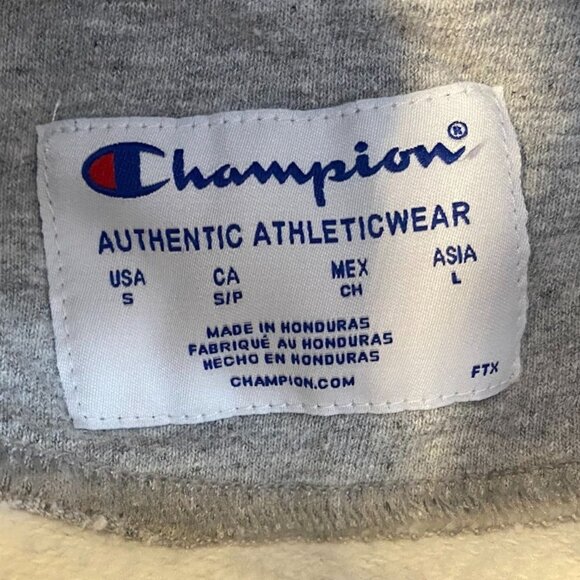 Champion Mens Hoodie Small White With Side Stripe Logo Front Pocket Drawstring - Picture 5 of 11